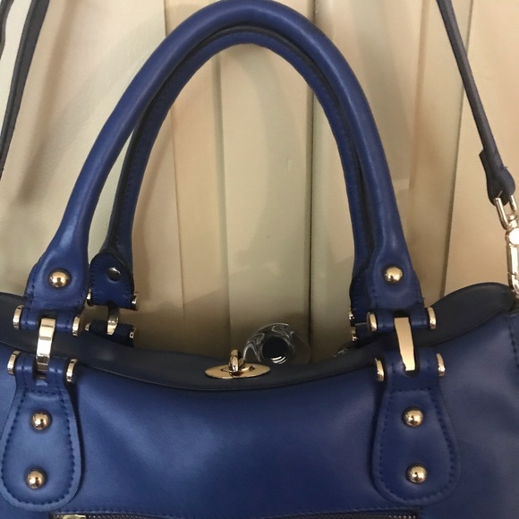 Danier Royal Blue Leather Bag - Picture 8 of 15